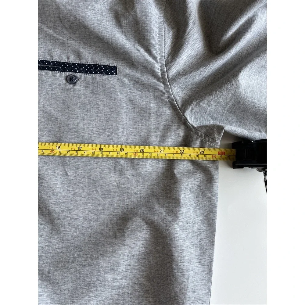 Craft Flow Shirt Mens XL Light Gray Button Down Long Sleeve Casual Contrast
